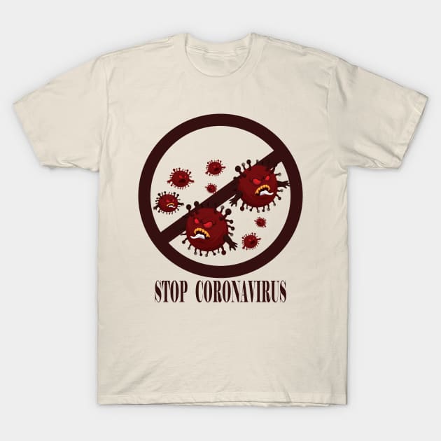 Stop Coronavirus Covid19 T-Shirt by mutarek